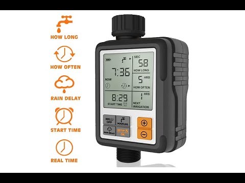 CROSOFMI Digital Programmable Garden Hose Faucet Water Timer Irrigation System Controller- Overview