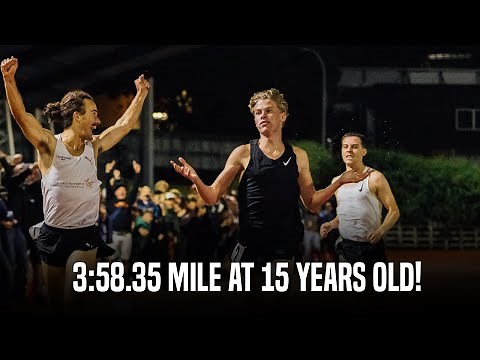 Youngest Sub-4 Miler Ever! Sam Ruthe Runs 3:58.35 Mile At 15 Years Old | Race Highlights