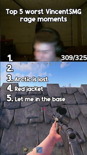 Top 5 Worst VincentSMG Rages #rust #rustrage #vincentsmg #vincentsmgrage #rustshorts #rustconsole