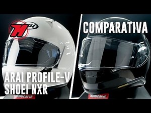 Casco de moto Shoei NXR vs Arai Profile-V. ¡COMPARATIVA!