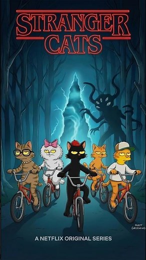 Stranger Cats - into the Furry Upside Down #strangerthings