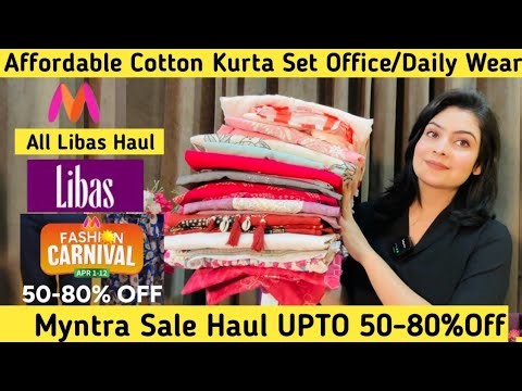 Myntra haul / Libas kurta set haul / Myntra Libas Cotton Kurta Set Haul / Sale Haul UPTO 50-80%Off