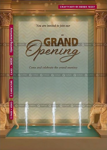 ✨ Opening Ceremony Invitation Video | Elegant Business Inauguration Invite | Crafty Art Template
