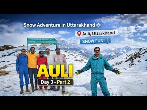 Auli Snowfall Vlog 😍 | Ropeway Ride + Snow Adventure ❄️ Uttarakhand | Kedarkhand Vlogs