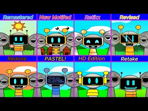 All Fun Bot in Sprunki New mods | Sprunki Retake Remastered and Sprunki New Motifed and Sprunki ...