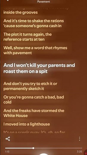 Show me a word that rhymes with pavement - harness your hopes #spotifylyrics #spotify #lyrics #fyp
