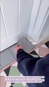 Genius Tile Scribing Tool Hack — Perfect Cuts Under Door Frames! (Satisfying DIY Tile Installation)”