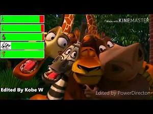 Madagascar (2005) Final Battle with healthbars