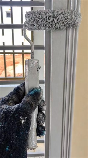 How to Apply Enamel Paint on Window Using Roller & Brush | Mirror Finish Secret Trick 🪟✨🎨