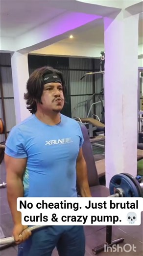 HEAVY EZ BAR CURLS 😤🔥 BICEPS ABOUT TO EXPLODE