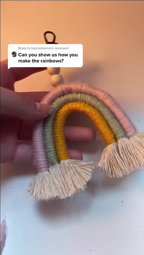 DIY Rainbow Macrame Keychain Tutorial