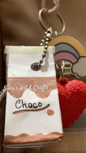 Chocolate Milkshake box keychain 🍫 #diy #shorts #chocolate