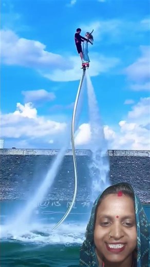 flyboard girl enjoy romantic skydiving travel beautiful ❤️❤️❤️❤️❤️❤️