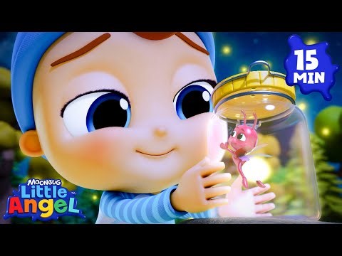 Twinkle Firefly Camping Song | 15 MIN LOOP | Little Angel | Kids Songs and Nursery Rhymes