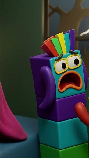 Omg, What a scared of thunder! Numberblocks 9 Can't sleep #shorts