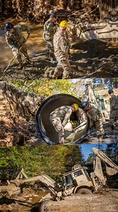 1.2K views · 35 reactions | North Carolina National Guard Engineers from the 130th Maneuver Enhancement Brigade are on the ground in #Yancey County, replacing washed-out bridges and installing culverts in the wake of Tropical Storm #Helene. : Cpl. Nigel Hatcher | North Carolina National Guard | Facebook
