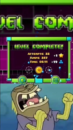 Beginner Beats Stereo Madness Day 3 #geometrydash#gd#gaming#shorts#stereomadness