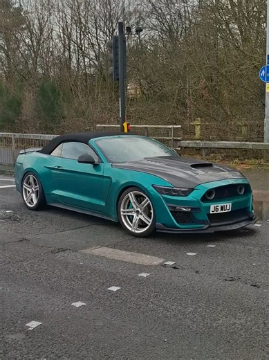 Sick green Mustang In Alderley Edge! 🔥 #Drift #Mustang #Loud #Ford #Cartok