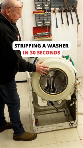 Stripping a Washing Machine in 30 Seconds #washingmachinerepair #diyfix