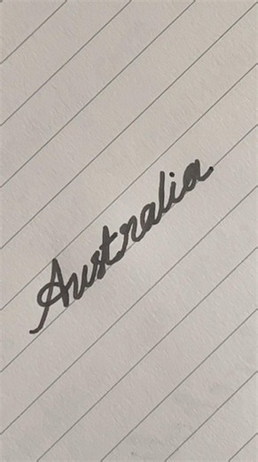 Writing Country Names | Italic Cursive | Australia