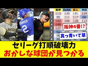 [Sad news] Central League wRC+ by batting order: That team is by far the strangest