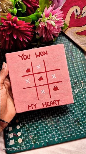 DIY 'You Won My Heart' Painting 💖 | Easy Aesthetic Art #shorts