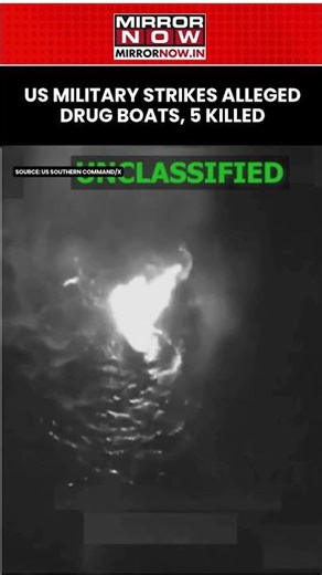 US Launches Strikes On Suspected Drug Boats In Eastern Pacific, 5 Killed | Watch #shorts