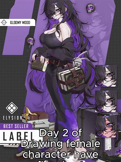 Drawing Flat-Chested Female Characters: Day 2 with Label from NIKKE