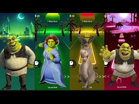Shrek Characters Coffin Dance | Funny Tiles Hop Party 🎶😂