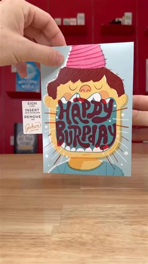 Burps for hours, even closed. It’s a little gross and a lotta of funny. #burp #birthday | Joker Greeting