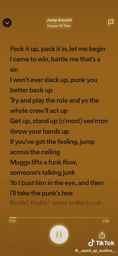 Jump around - house of pain #fyp#sped#spedupaudios #spotify#jump#songs#follow