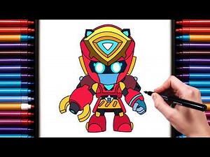How To Draw Mecha Jessie | Brawl stars | New Jessie Skin | Easy Drawing Tutorial