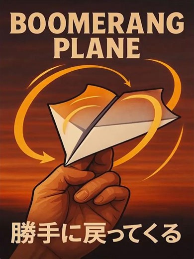 ブーメラン紙飛行機の作り方 ✈️｜Boomerang Paper Plane #Shorts