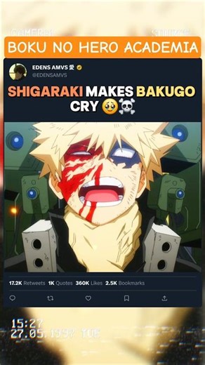 Shigaraki fait pleurer Bakugo 🥹 | #myheroacademia #edit #amv #mha #anime #mangaedit