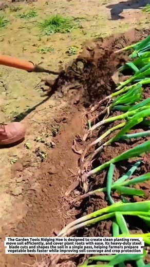 Garden Tools Ridging Hoe Makes Perfect Planting Rows Faster | Heavy-Duty Steel Farming Tool