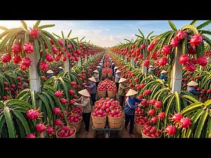 GIANT RED DRAGON FRUIT 🐉 From Soil to Table | Complete Cultivation and Harvest Process