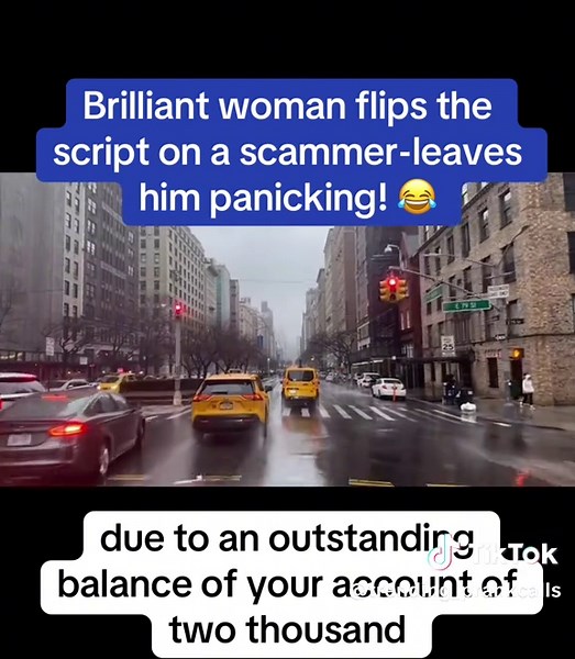Brilliant woman flips the script on a scammer-leaves him panicking! 😂