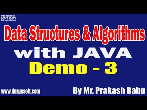 Data Structures & Algorithms tutorials || Demo - 3 || by Mr. Prakash Babu On 23-09-2022 @7PM IST