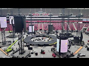 A look at Metallica's M72 Stage being built up the day before the show in Warsaw Poland 2024
