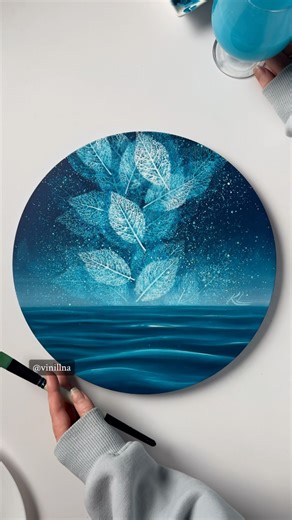 Space will bring us together / Cosmic painting / Ocean painting / seascape painting