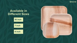 BOSNAL - Palm Leaf Biodegradable Plates, 10 inch, Square, 25 pcs, Compostable, Bamboo and Wood Style, Stackable, Restaurant Grade, Earth Friendly, Alternative to Paper Plates