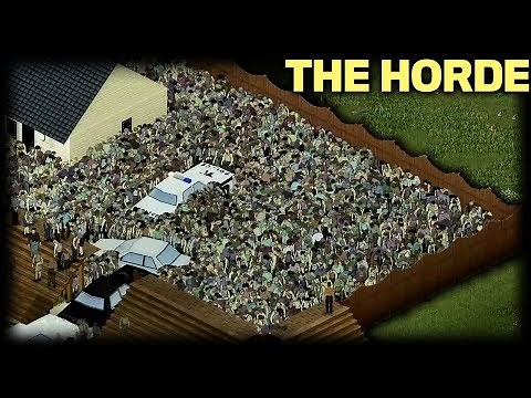 Project Zomboid Massive Zombie Horde in a Holding Pen