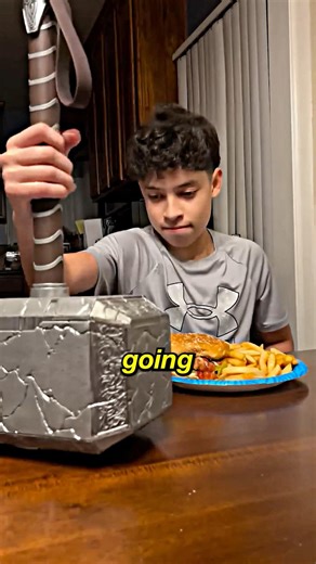 He Can’t Eat Without Setting Up His Phone #shorts