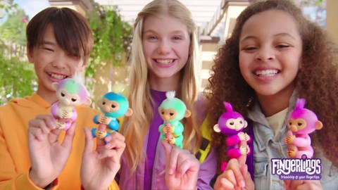 Fingerlings Interactive Baby Monkey and Unicorn - Pack of 2 - Lulu & Harmony - 70+ Sounds & Reactions, Heart Lights Up, Reacts to Touch (Ages 5+)