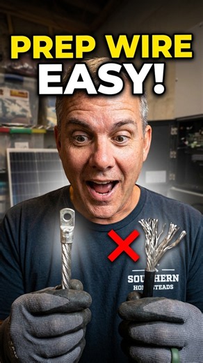 The Easiest Way To Prep Heavy Gauge Wire #electricianlife #howto