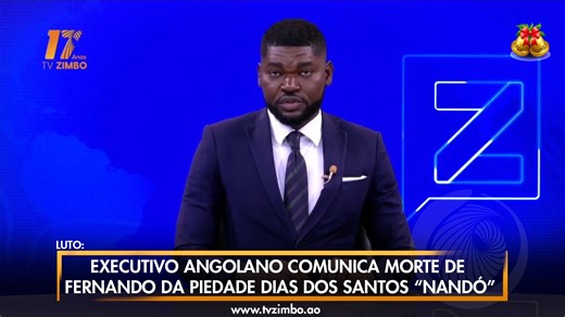 Luto: Executivo angolano comunica morte de Fernando da Piedade Dias dos Santos “Nandó” Veja mais em www.tvzimbo.ao E ao vivo no nosso canal do YouTube. | Informação TV Zimbo
