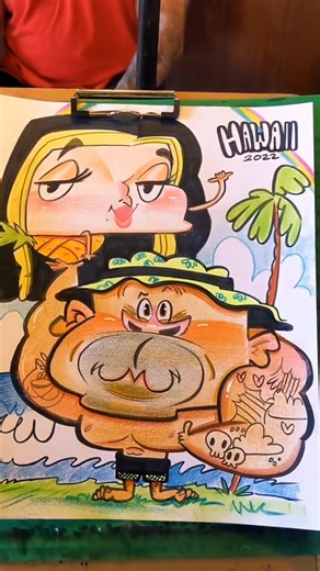 Muscle beach today! thank you for your faces! mahalo! #caricatures #caricature #art #drawing #drawings #sketch #cartooning #characterdesign #crayola #characterartist #cartoonist #caricatureartist #fyp #hiltonhawaiianvillage #hawaiicaric | Ninjasketch