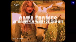 Vintage 8MM Film Frames  30 Color LUTs For Premiere Pro