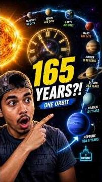 How Long Each Planet Takes to Orbit the Sun 🧐🪐 #facts #space #shorts