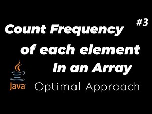 Count frequency of each element in an array java in telugu | DSA interview questions #dsa #interview